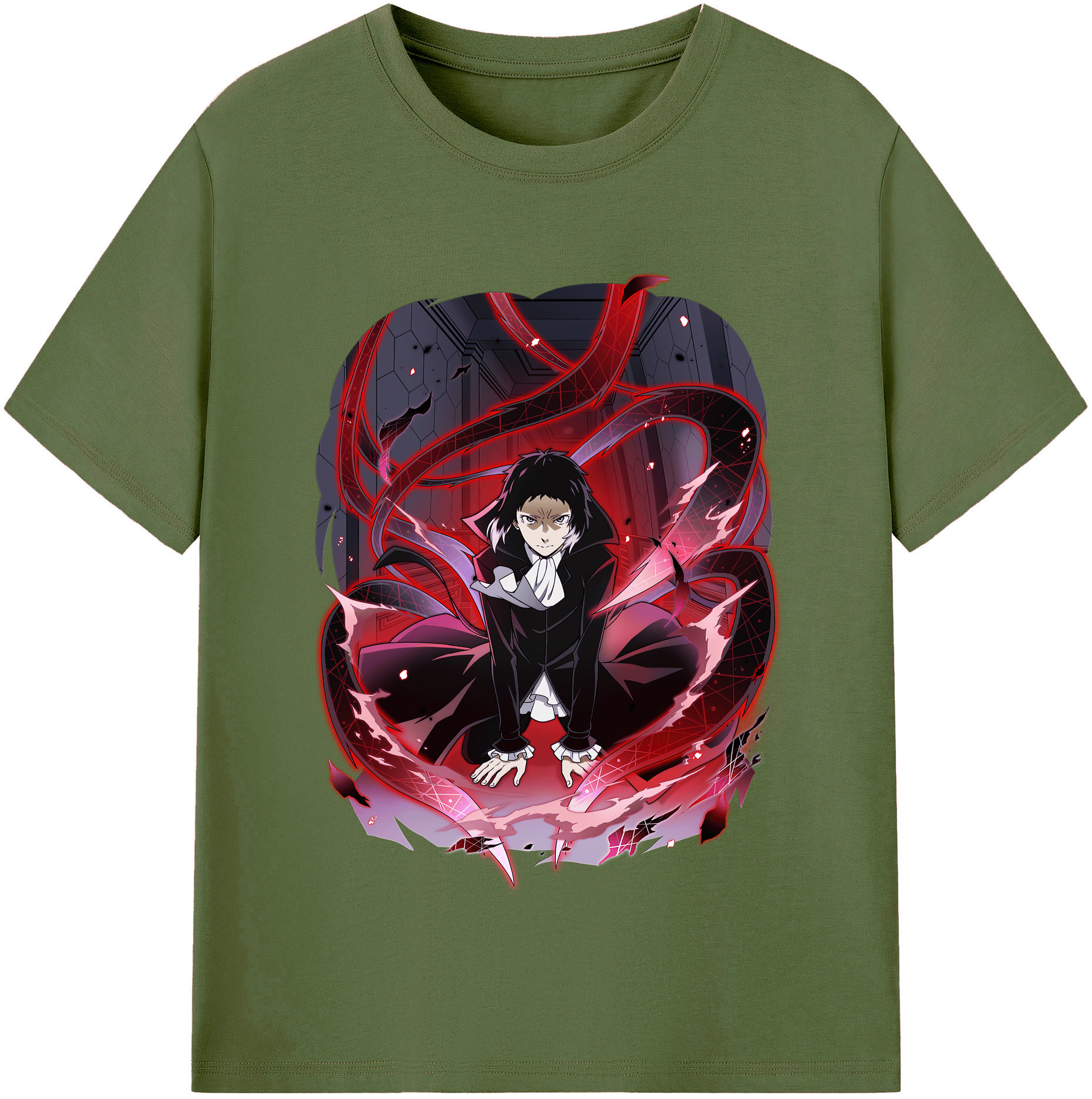 （画像用） 文豪ストレイドッグス Bungo Stray Dogs 綿100％半袖Tシャツ（フロントプリント）